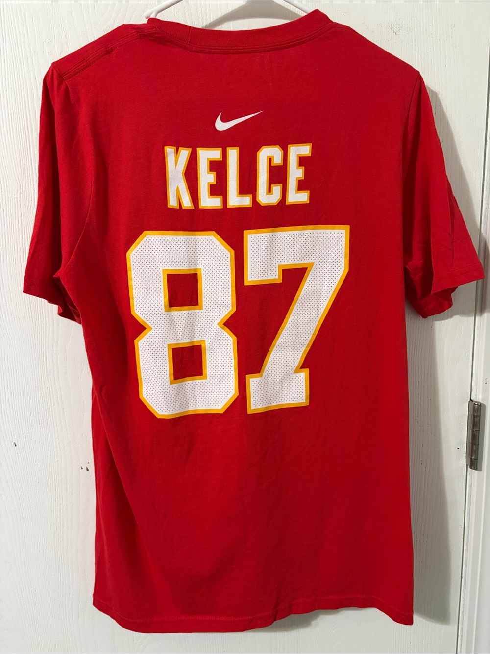 Nike Kansas City Chiefs Kelce #87 Short-Sleeve Red Tee Super Bowl LVII Womens XL - Picture 5 of 5